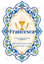 Invito alla Prima Comunione Talavera sacramental · Francesca
