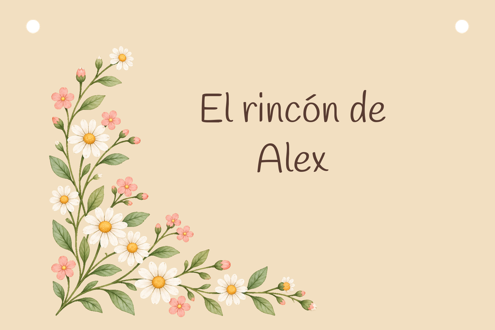 Digital preview of the El rincón de Alex sign with Margaritas pastel.