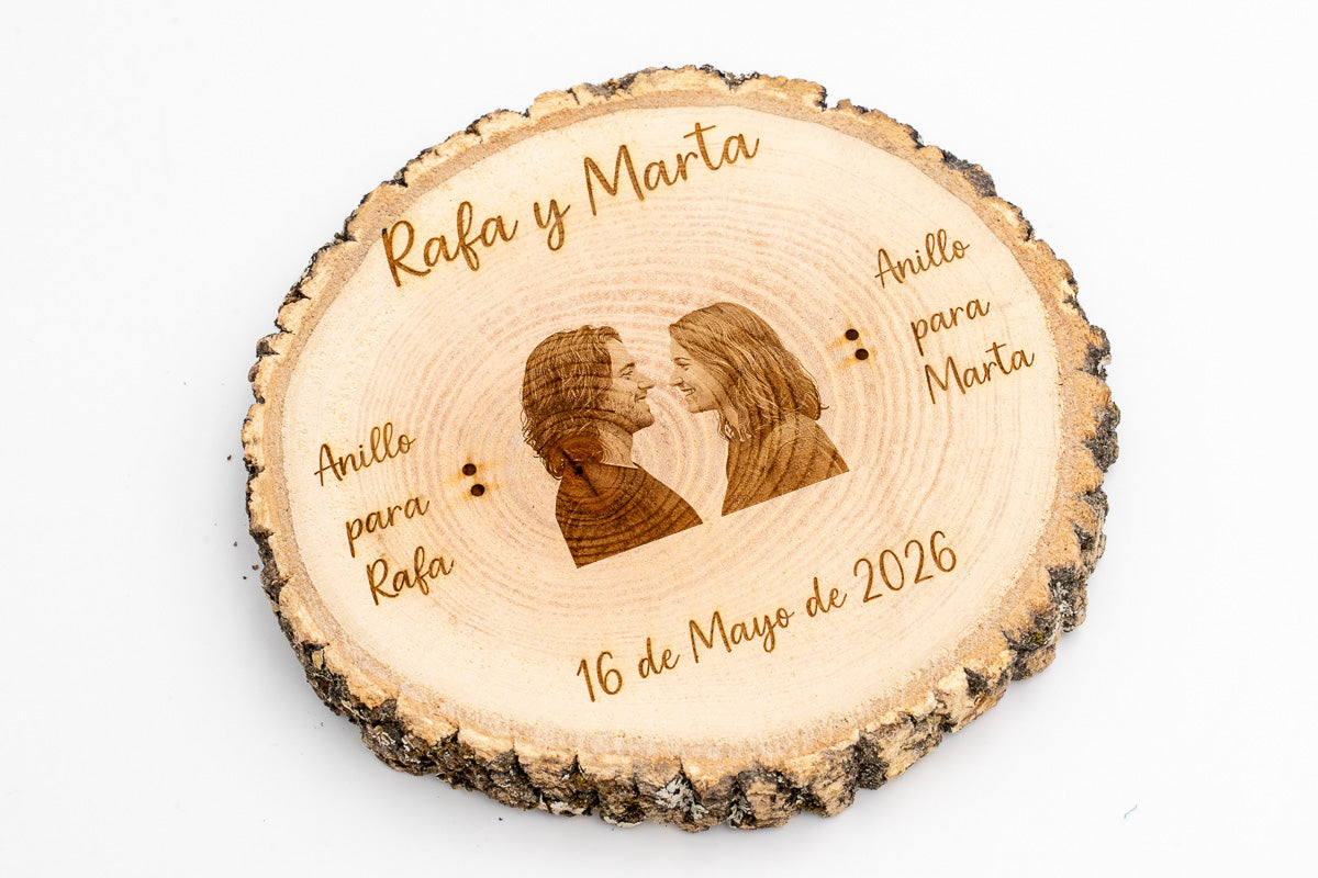 Personalized Natural Wood Ring Holder