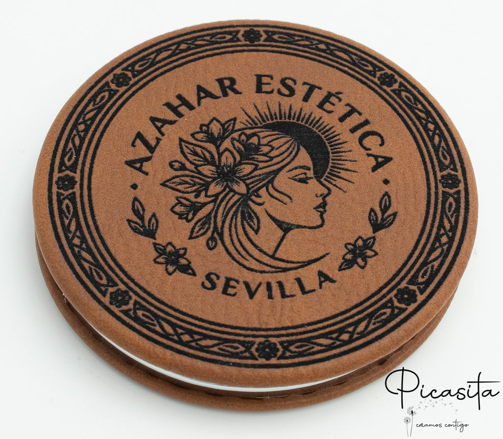 Personalized Mirrors Steel and PU Leather