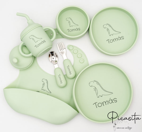 Personalized 7-Piece Baby Dinnerware Set