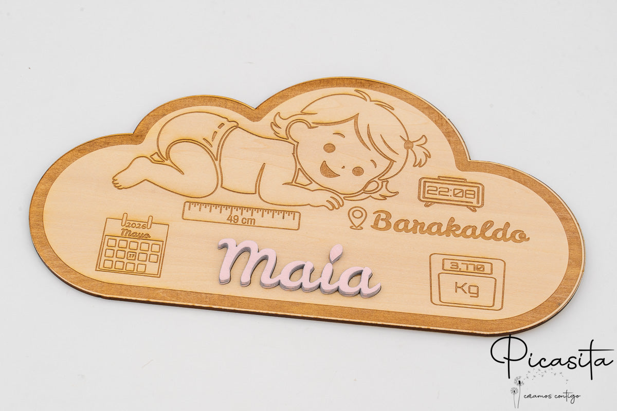 Personalized Birth Announcement Cloud Model