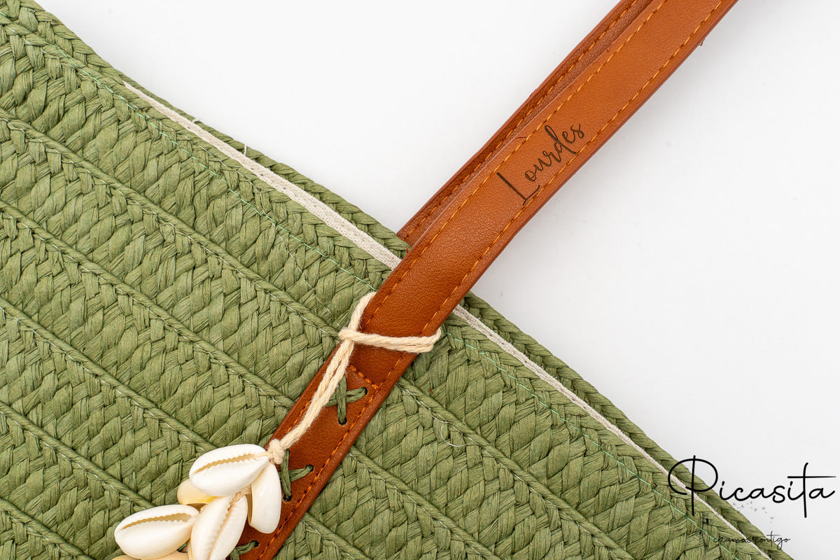 Personalized Raffia Bag