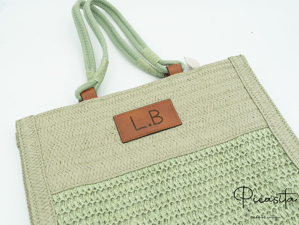 Personalized Raffia Bag