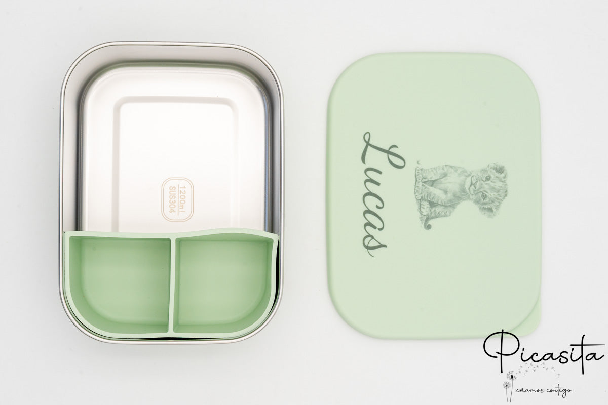XL Silicone and Stainless Steel Food Containers