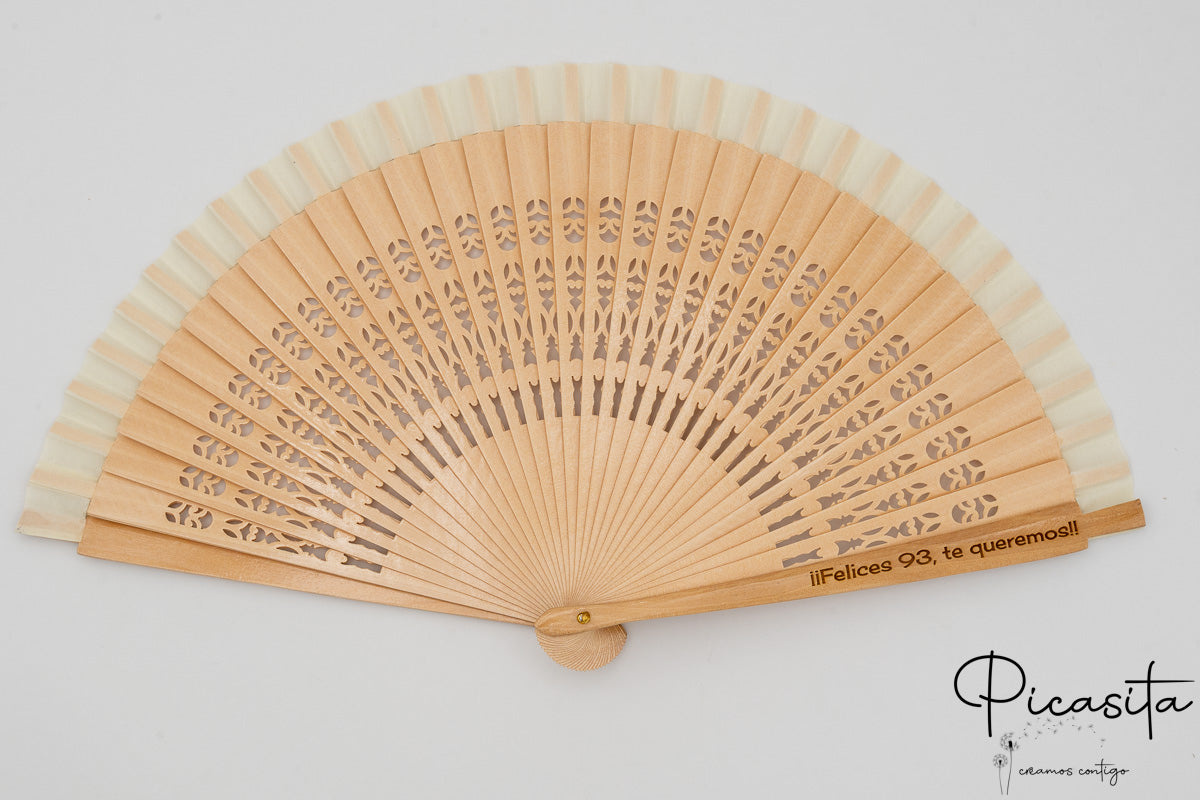 Personalized Wooden Fan