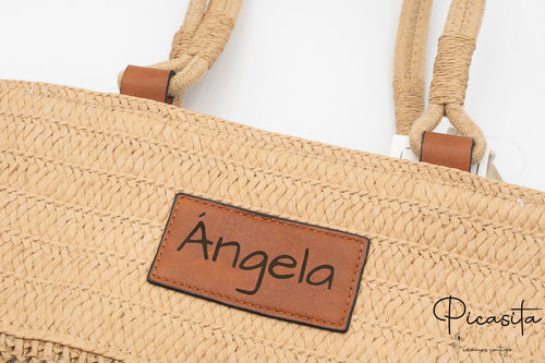 Personalized Raffia Bag