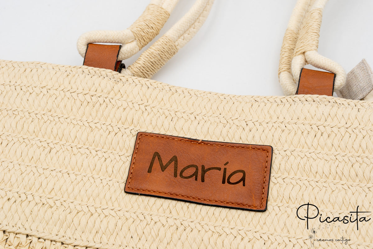 Personalized Raffia Bag