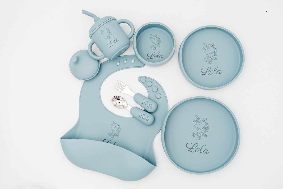 Personalized 7-Piece Baby Dinnerware Set