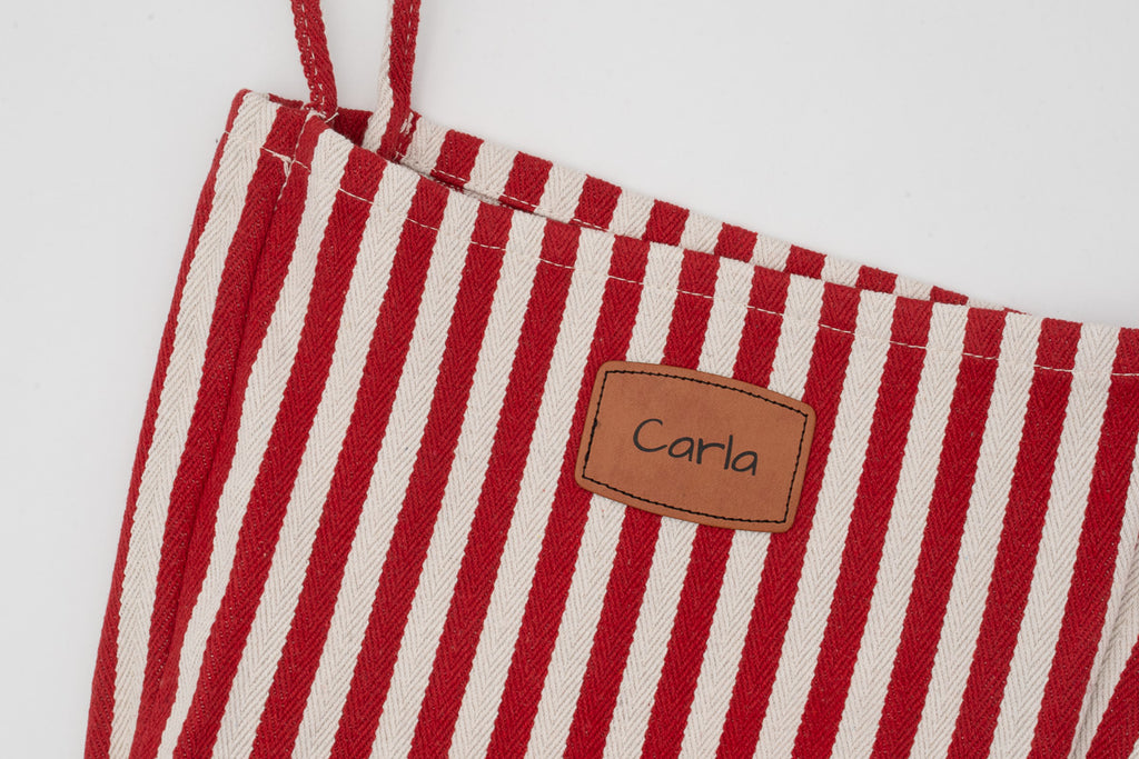 Personalized Tote Bag with PU Leather Patch