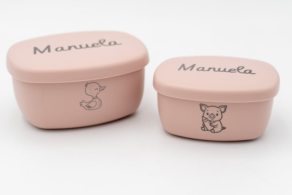 Small Personalized Silicone Tupperware (2 Units)