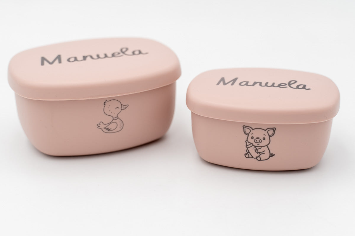 Small Personalized Silicone Tupperware (2 Units)
