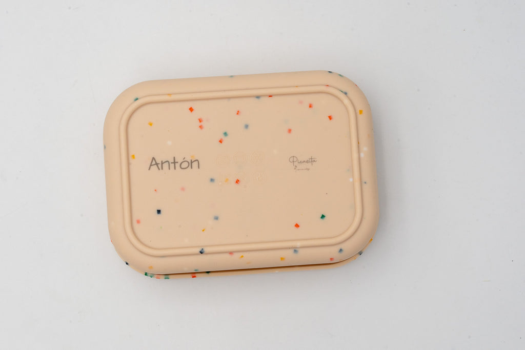XL silicone lunch box with three compartments