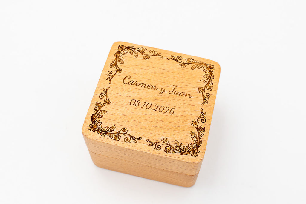 Personalised Wedding and Engagement Ring Box