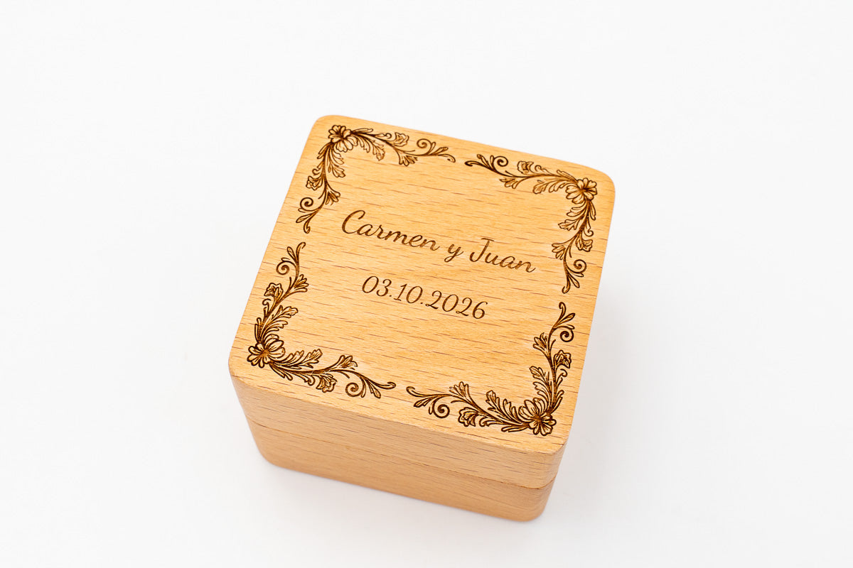 Personalised Wedding and Engagement Ring Box
