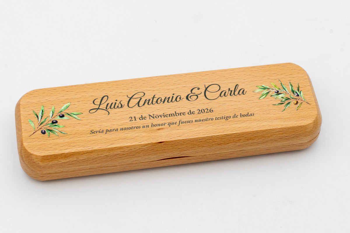 Pen with personalised case