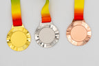 Medals with a radial ray relief, model 3.