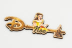 Disney key with a personalised name and a Beauty and the Beast character