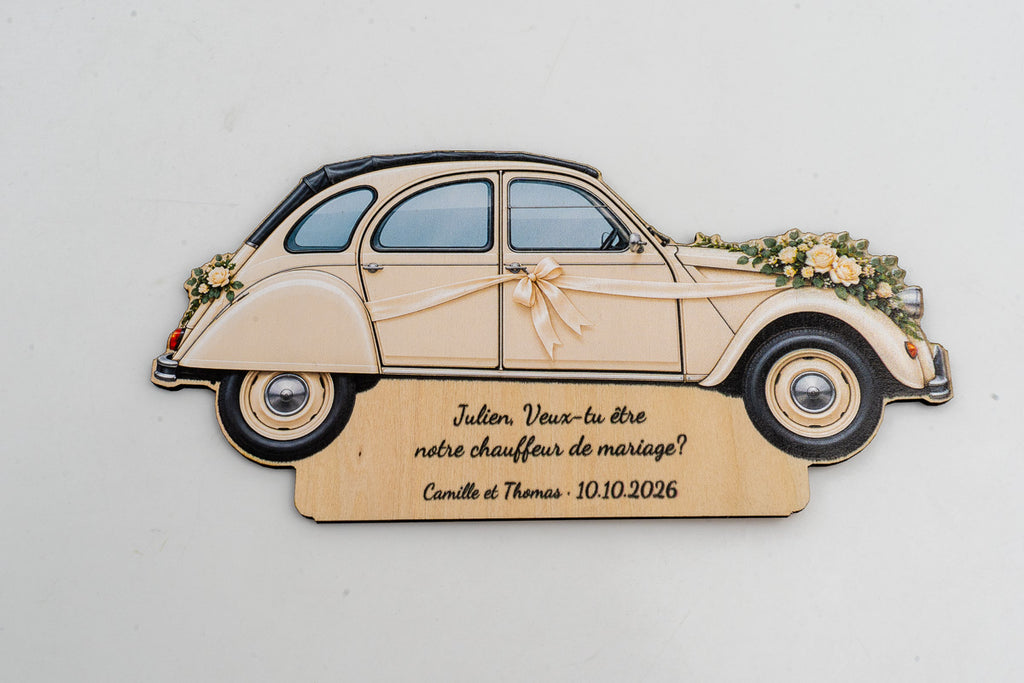 Will You Be My Wedding Chauffeur? — Personalized Wooden Plaque