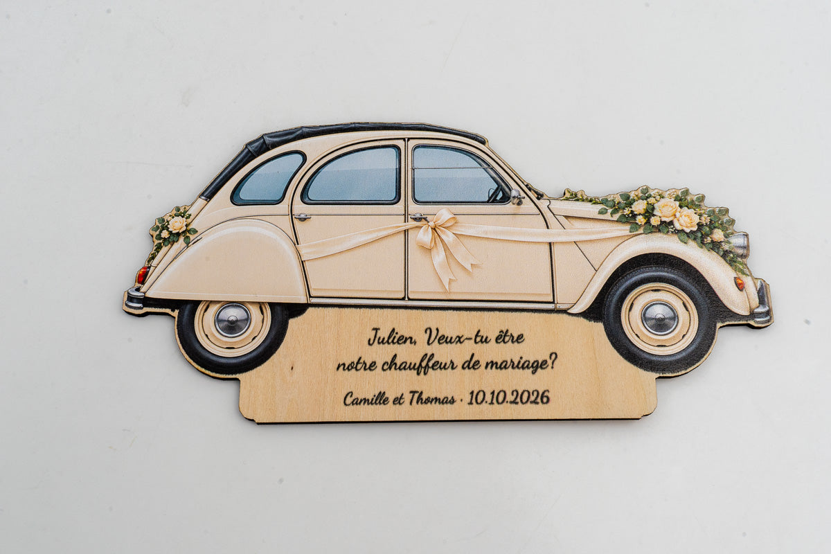 Will You Be My Wedding Chauffeur? — Personalized Wooden Plaque