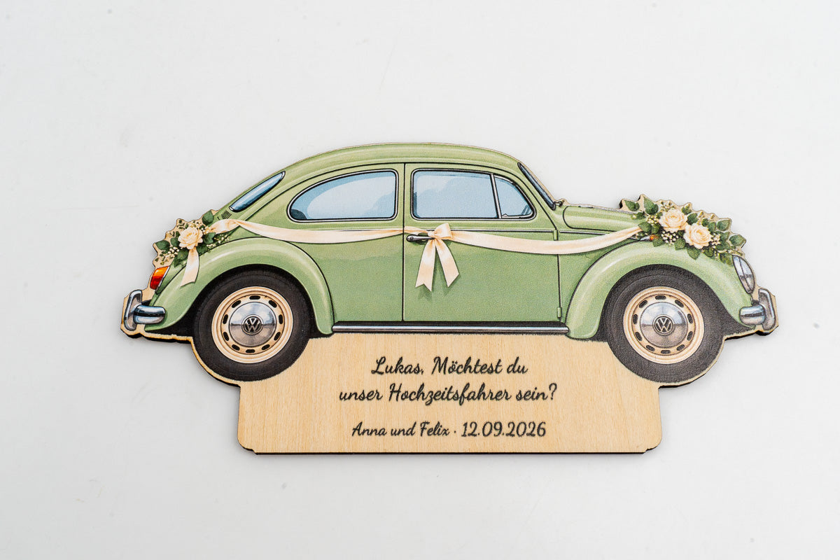 Will You Be My Wedding Chauffeur? — Personalized Wooden Plaque