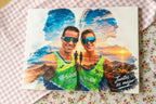 Photo printed on personalised canvas