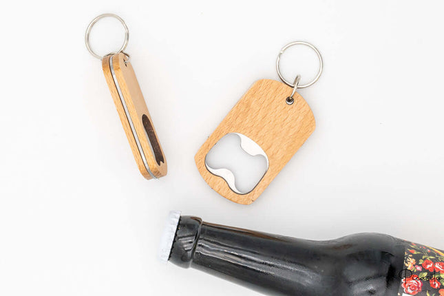 Abrebotellas personalizado Haya Llavero