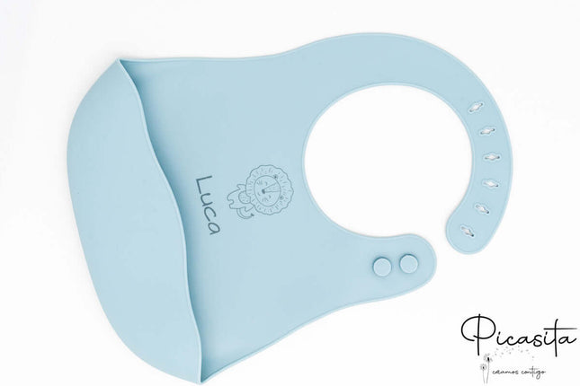 Babero de Silicona con Bolso de Nube