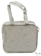 Bolsa de Muda Bebe y Guarderia Sencilla Rayas Verdes