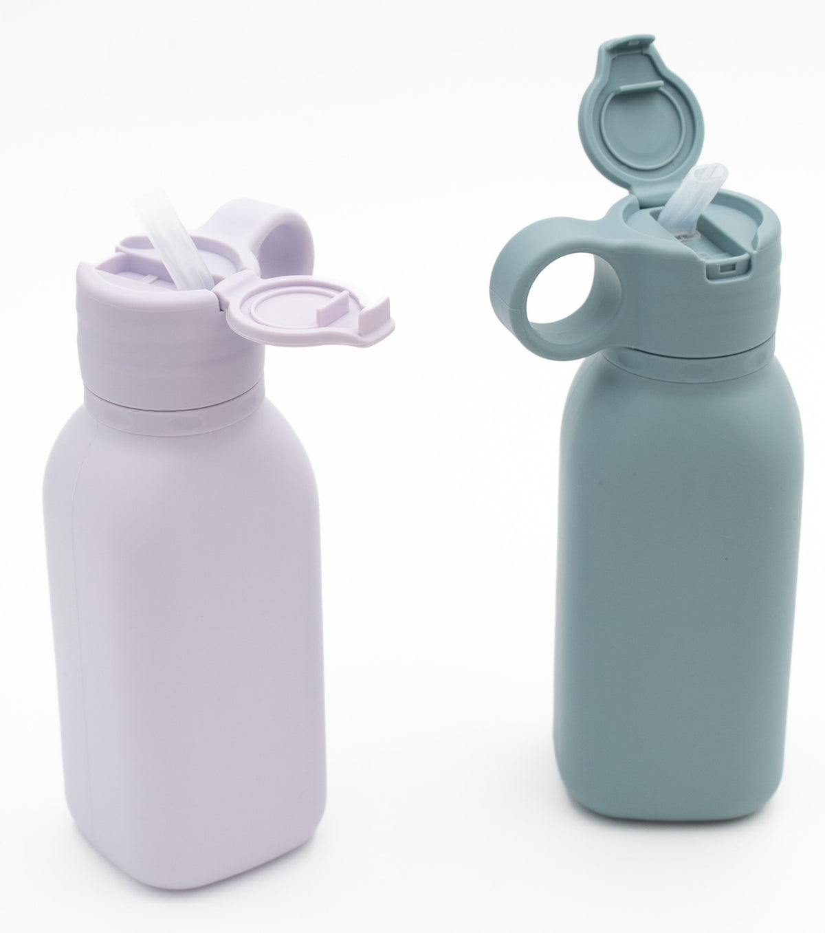 Open silicone bottles with inner tube and flip cover