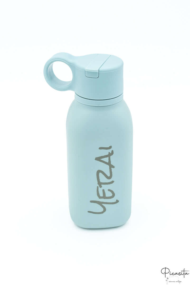 Botella de Silicona Personalizada Azul-Gris