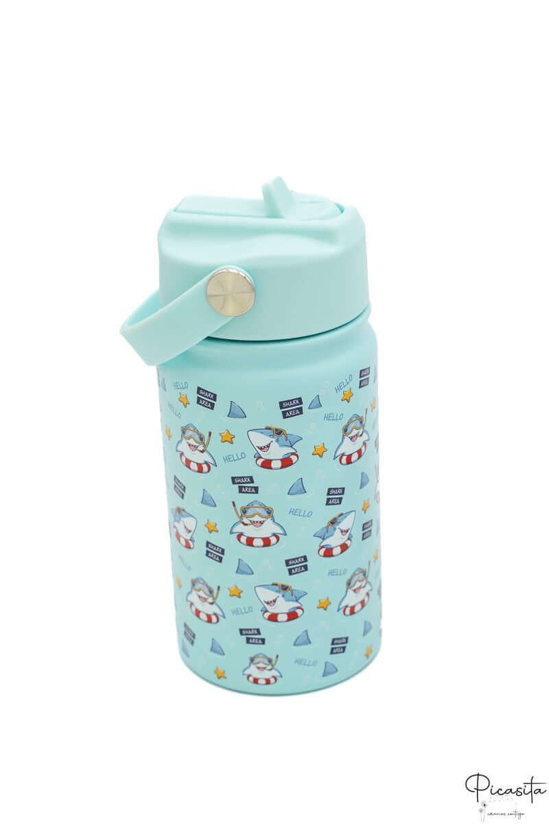 Botella Térmica para Niños Personalizada Tiburones