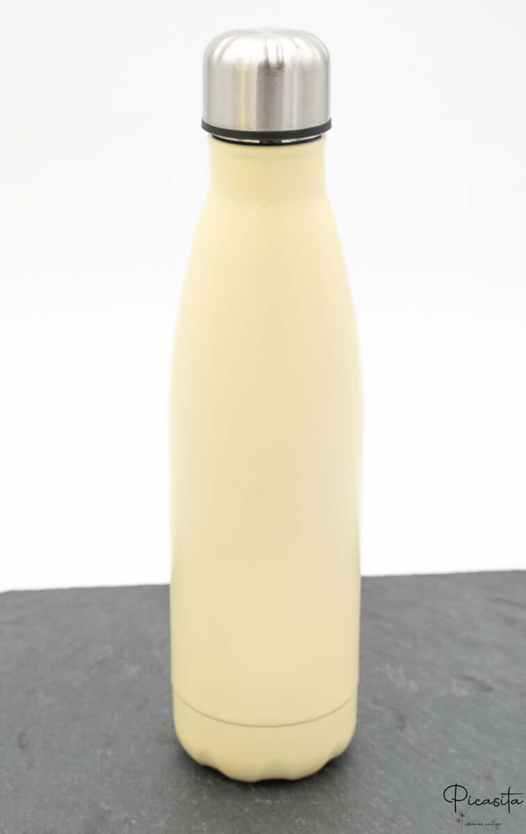 Botella Termica Personalizada Amarillo Pastel