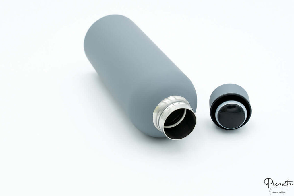 Botella Termica Personalizada Azul-Gris