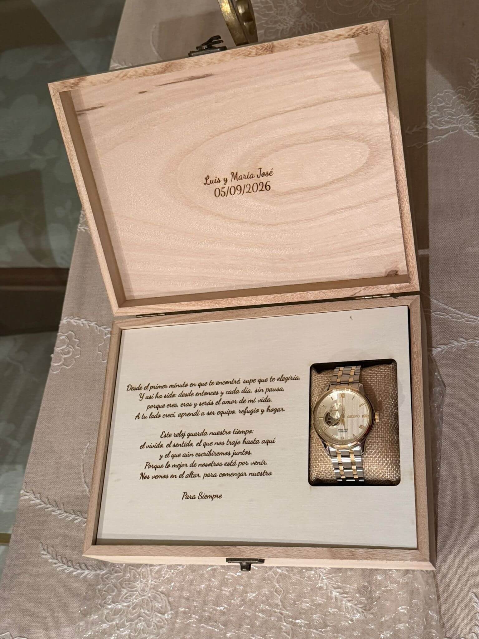 Caja de Regalo de Reloj para el Novio