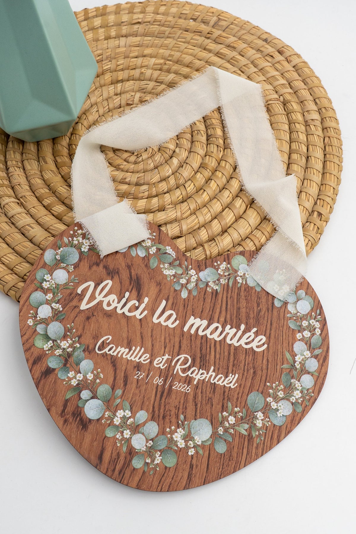Personalised Here Comes the Bride Wooden Sign