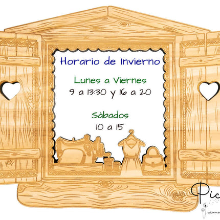 Cartel de Horario de Apertura Personalizado