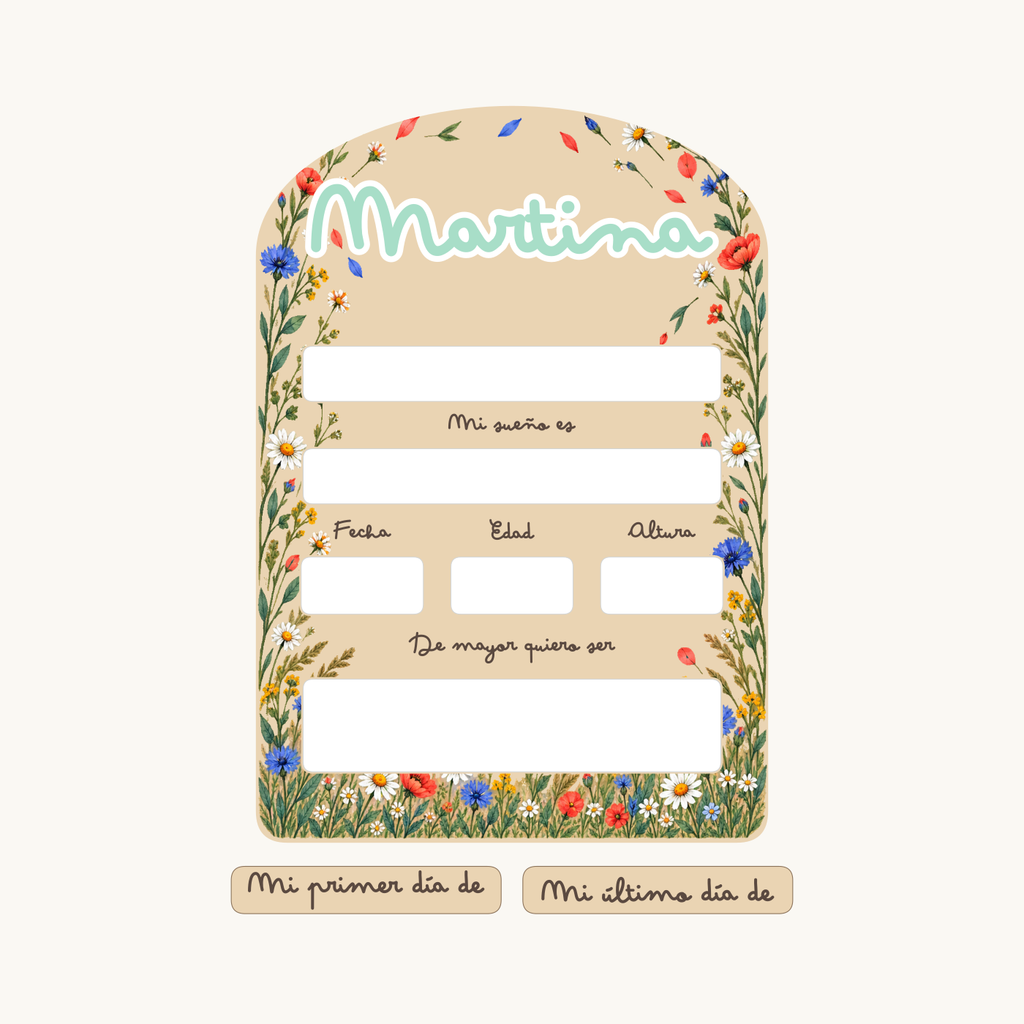Simulated view of Personalised first and last day of school sign · example 4