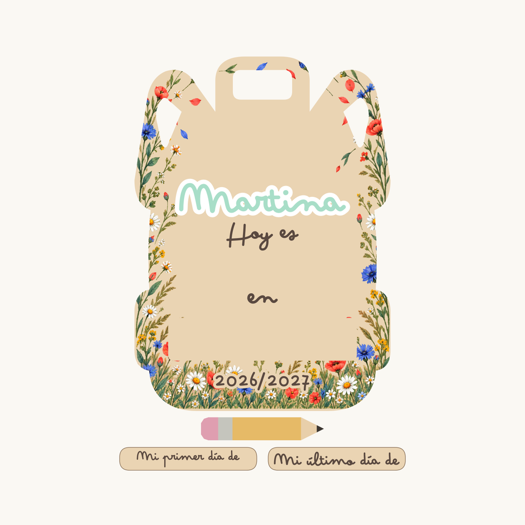 Simulated view of Personalised first and last day of school sign · example 2