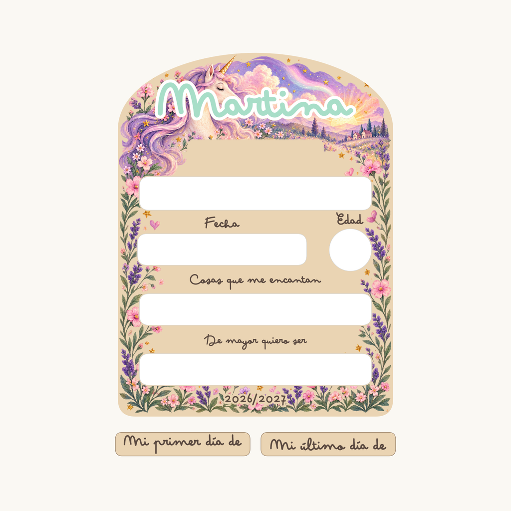 Simulated view of Personalised first and last day of school sign · example 8