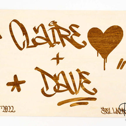 Carteles en Madera Grabada