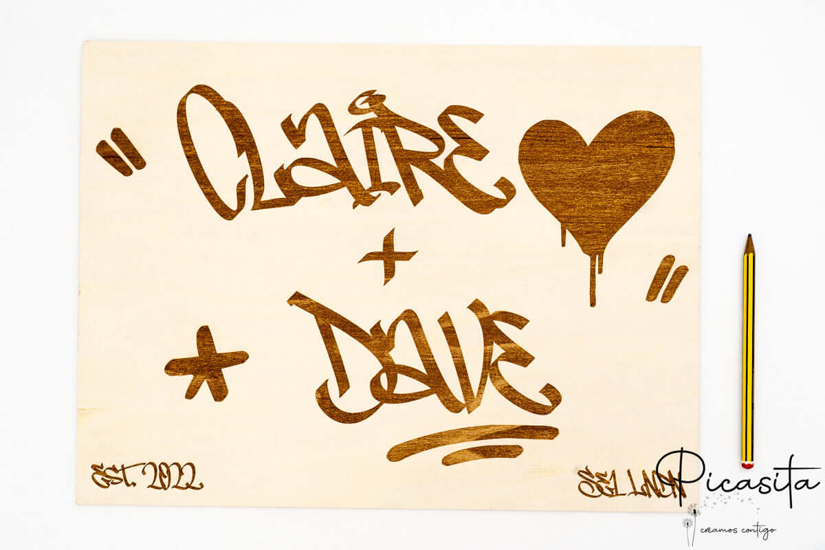 Carteles en Madera Grabada