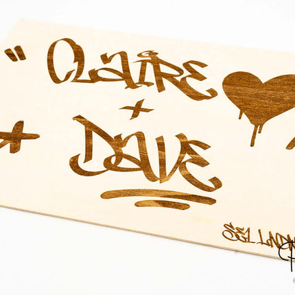 Carteles en Madera Grabada