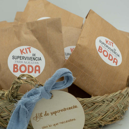 Cesto Kit de Supervivencia para Bodas
