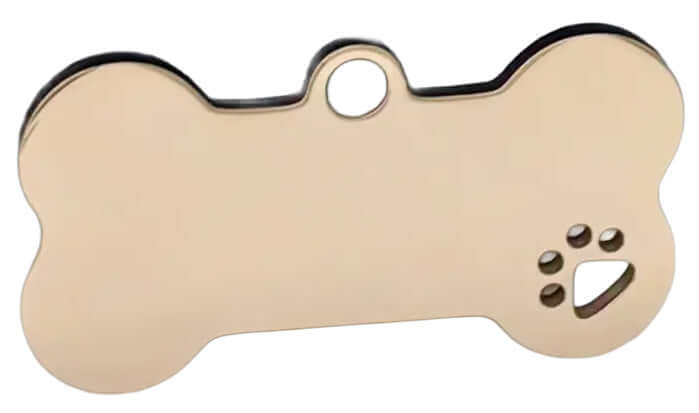 Chapa para Perro con QR Inteligente Rose Gold 40mm x 22mm