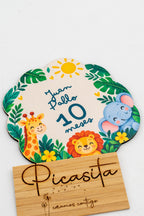 Personalised wooden milestone cards for babies