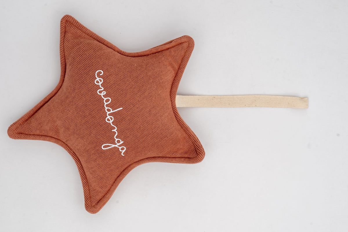 Personalised Hanging Star Fabric Decoration with Name