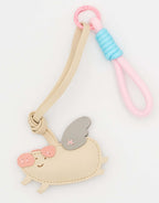 Colgantes para Bolsos de Cuero PU Cerdito Beige
