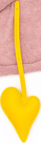 Colgantes para Bolsos de Cuero PU Corazón Amarillo
