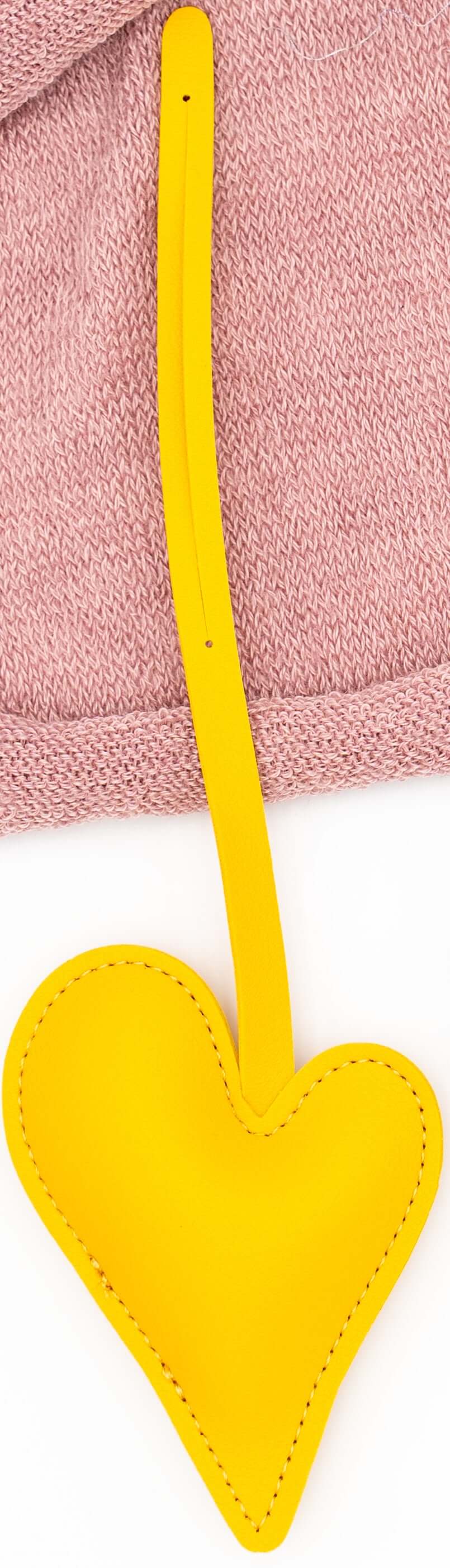 Colgantes para Bolsos de Cuero PU Corazón Amarillo